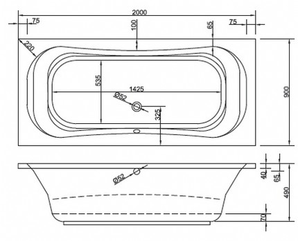 Badewanne Modell Nedal